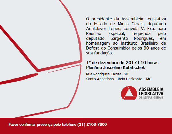 REUNIÃO ESPECIAL - COMEMORAÇÃO 30 ANOS IDEC